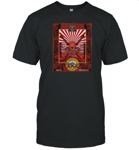 Guns N' Roses 2025 Tour Event By Ramiro Samurai Artwork Style At Yokohama Japan May 5 Poster T-Shirt Guns N' Roses 2025 Tour Event By Ramiro Samurai Artwork Style At Yokohama Japan May 5 Poster T-Shirt
