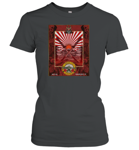Guns N' Roses 2025 Tour Event By Ramiro Samurai Artwork Style At Yokohama Japan May 5 Poster Classic Women's T-shirt