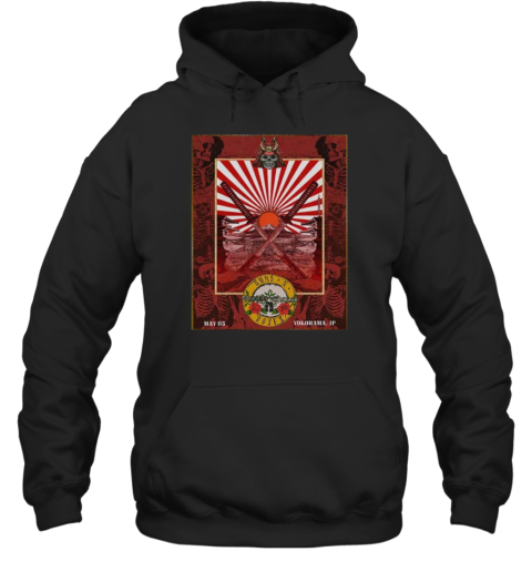 Guns N' Roses 2025 Tour Event By Ramiro Samurai Artwork Style At Yokohama Japan May 5 Poster Unisex Hoodie