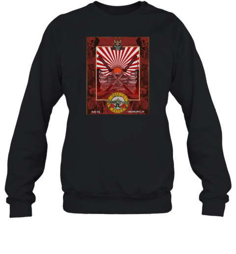 Guns N' Roses 2025 Tour Event By Ramiro Samurai Artwork Style At Yokohama Japan May 5 Poster Unisex Sweatshirt