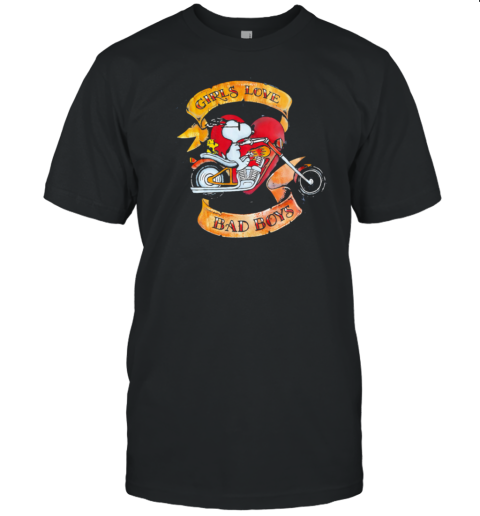 Snoopy Girls Love Bad Boys T-Shirt