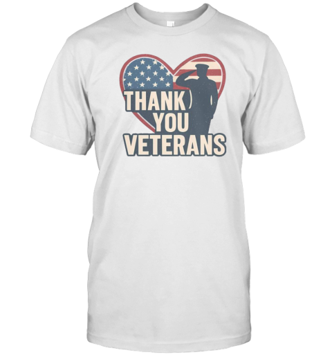 Thank You Veterans America Heart T-Shirt
