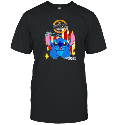 Church'S Texas Chicken Stitch US Flag 4Th Of July T-Shirt