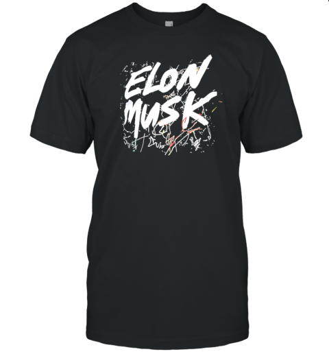 Elon Musk Scribble Letter T-Shirt