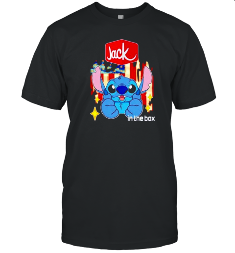 Jack In The Box Stitch US Flag 4Th Of July T-Shirt