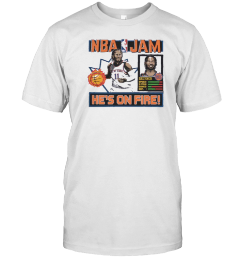 Jalen Brunson New York Knicks Homage Unisex NBA Jam Tri Blend T-Shirt