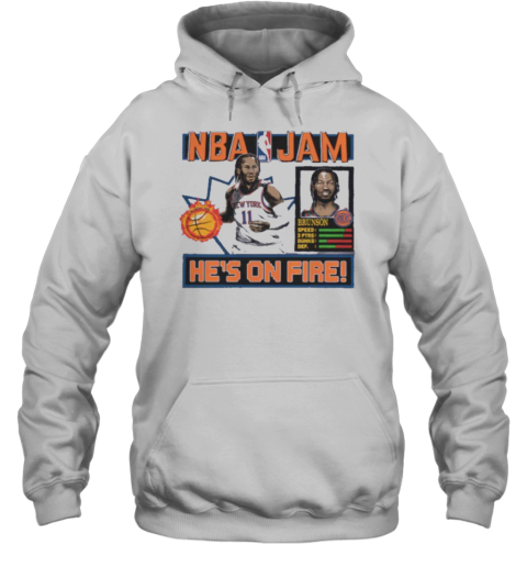 Jalen Brunson New York Knicks Homage Unisex NBA Jam Tri Blend Unisex Hoodie