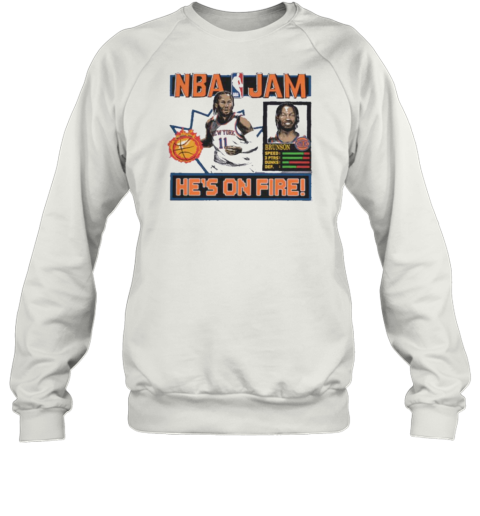 Jalen Brunson New York Knicks Homage Unisex NBA Jam Tri Blend Unisex Sweatshirt