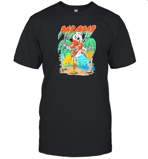 Miami Hurricanes Football Graphic Mascot T-Shirt