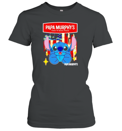 Papa Murphy'S Take ‘N Bake Pizza Stitch US Flag 4Th Of July Classic Women's T-shirt