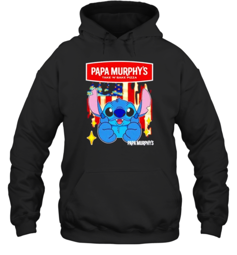 Papa Murphy'S Take ‘N Bake Pizza Stitch US Flag 4Th Of July Unisex Hoodie