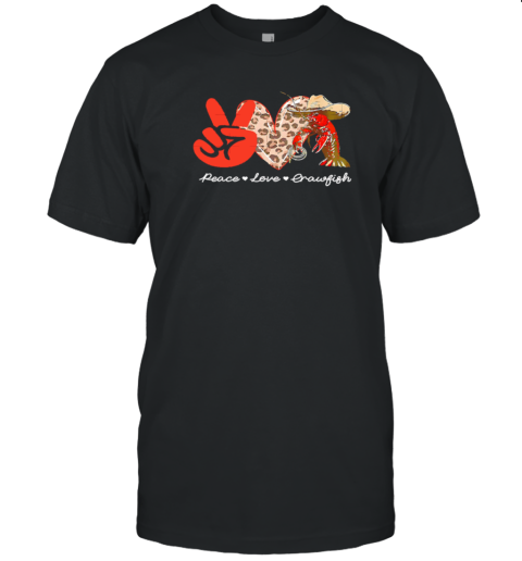 Peace Love Crawfish Leopard T-Shirt