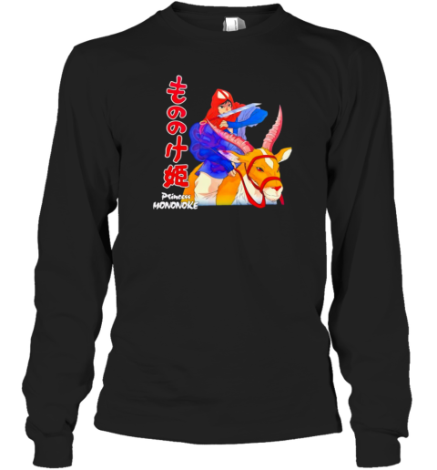 Princess Mononoke Riding Deer Long Sleeved T-shirt
