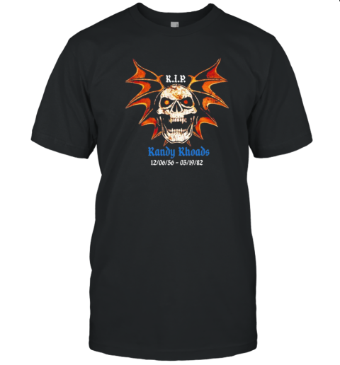 Randy Rhoads Rip Skull Bat Wings T-Shirt