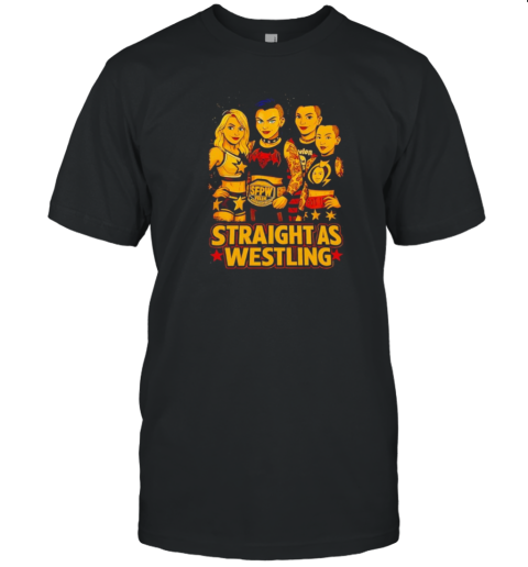 Straight As Wrestling Graphic T-Shirt