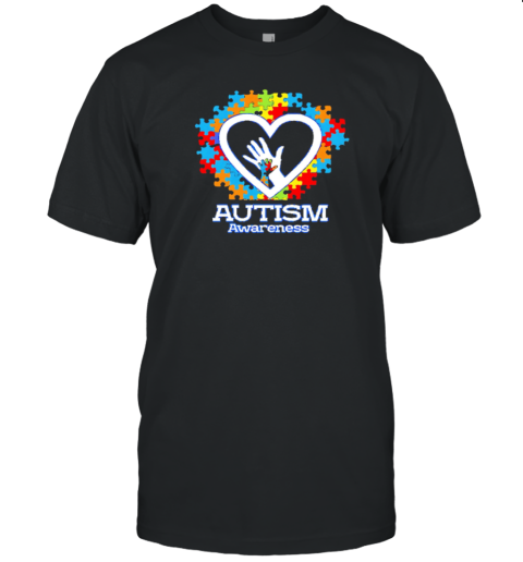 Autism Awareness Hands Puzzle Heart T-Shirt