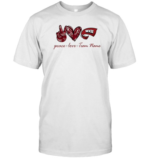Custom Western Kentucky Hilltoppers Peace Love T-Shirt