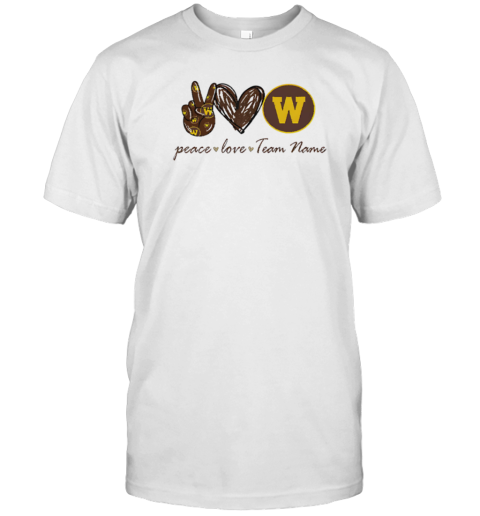 Customized Western Michigan Broncos Peace Love T-Shirt