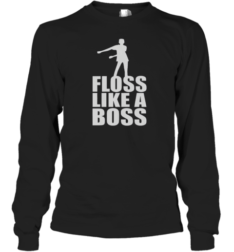 Floss Like A Boss Dance Logo Long Sleeved T-shirt