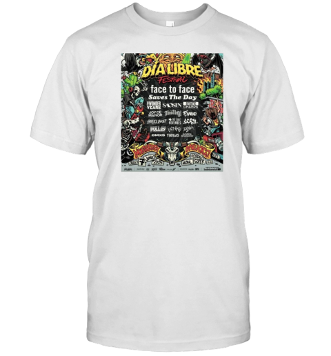 Joyce Manor Dialibre Festival Face To Face Saves The Day 2025 Mexico T-Shirt