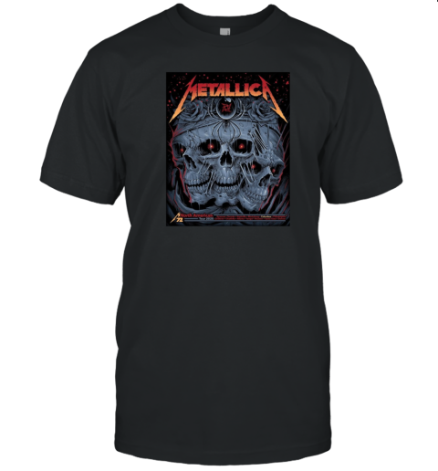 Poster Metallica North American Tour Syracuse Toronto Nashville Blacksburg Columbus Philadelphia 2025 T-Shirt