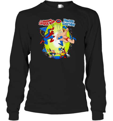 The Amazing Spider Man Vs Powdered Toast Man Long Sleeved T-shirt