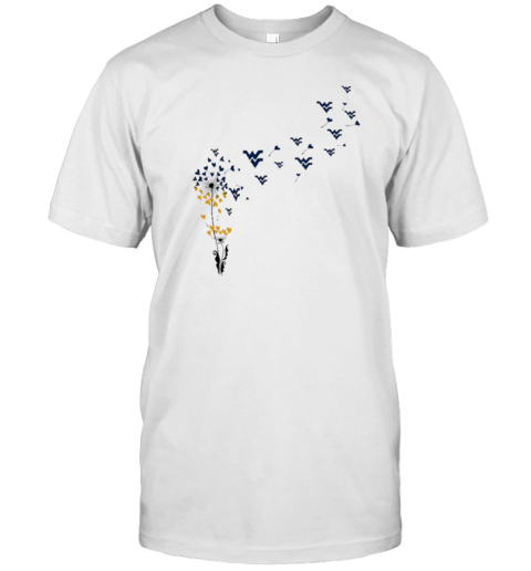 West Virginia Mountaineers Heart Dandelion T-Shirt