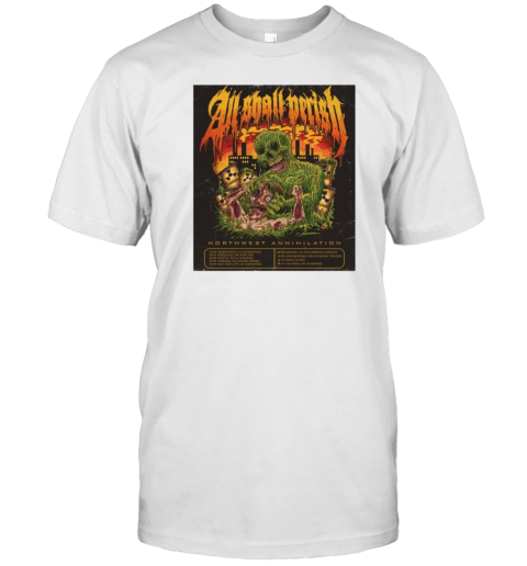 All Shall Perish Sunshine Theater Northwest Annihilation Oct 2025 T-Shirt