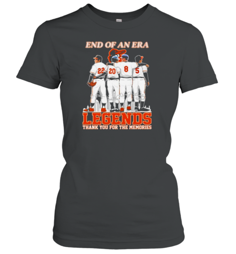 Baltimore Orioles End Of An Era Legends Thank You For The Memories Signatures Classic Women's T-shirt