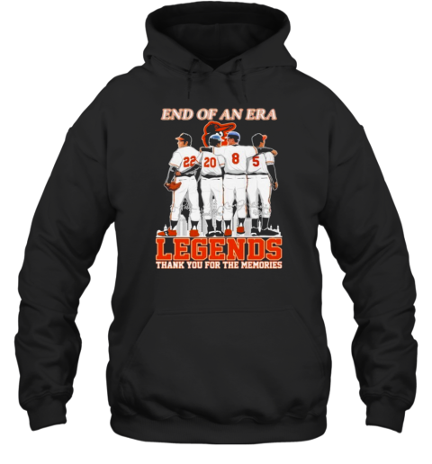 Baltimore Orioles End Of An Era Legends Thank You For The Memories Signatures Unisex Hoodie