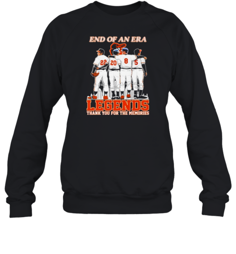 Baltimore Orioles End Of An Era Legends Thank You For The Memories Signatures Unisex Sweatshirt