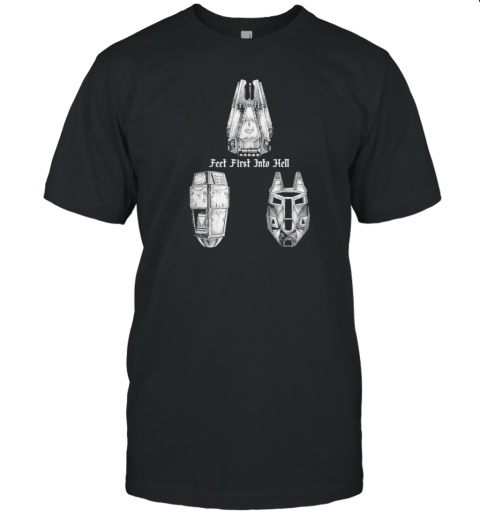 Feet First Into Hell Drop Pods Threat Llama T-Shirt