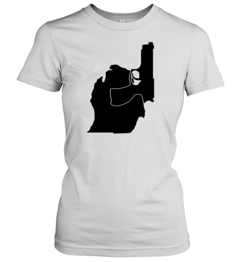 Michigan Mitten With Gun Design Classic Women's T-shirt