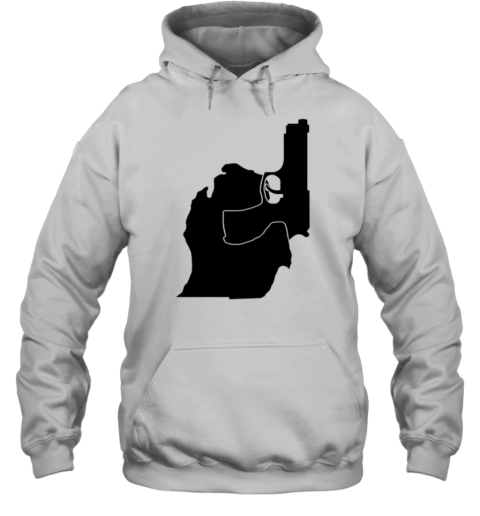 Michigan Mitten With Gun Design Unisex Hoodie