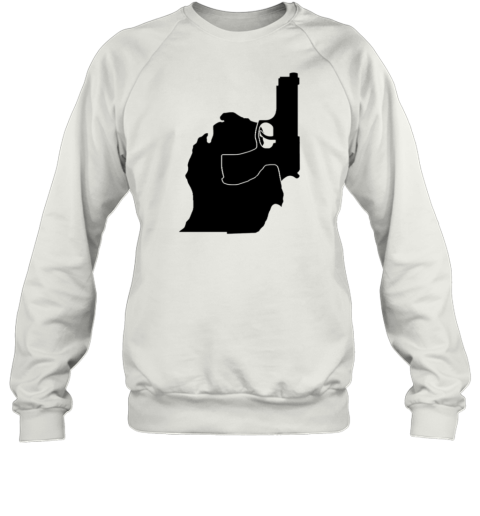 Michigan Mitten With Gun Design Unisex Sweatshirt