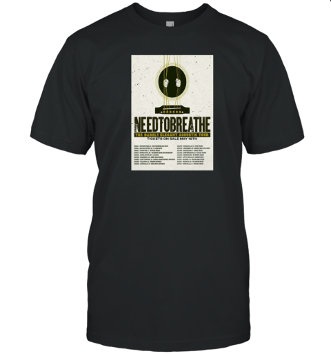 Needtobreathe The Barely Elegant Acoustic Tour May 2025 11 6 Morristown NJ Mayo Performing Arts Center T-Shirt