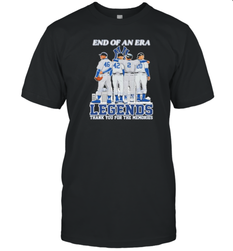 New York Yankees End Of An Era Legends Thank You For The Memories Signatures T-Shirt New York Yankees End Of An Era Legends Thank You For The Memories Signatures T-Shirt