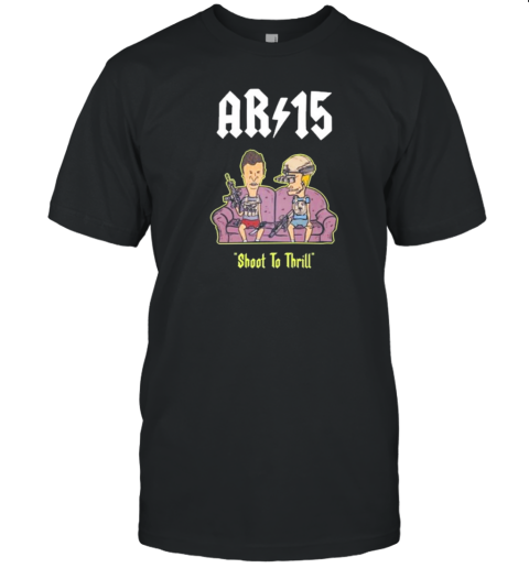 Beavis And Butthead Ar 15 Shoot To Thrill Painting T-Shirt