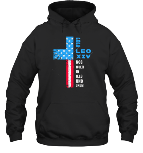 Pope Leo XIV American Flag Election Pontifex Pope Leo XIV Unisex Hoodie
