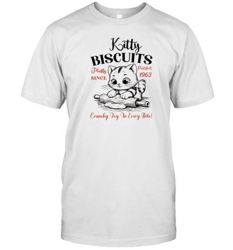 Kitty Biscuits Fluffy Purrfect Since 1963 T-Shirt