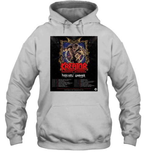 Kreator Demonic Summer June – September 2025 With Rotting Christ And Warbringer Deep Cuts Setlist Poster Unisex Hoodie